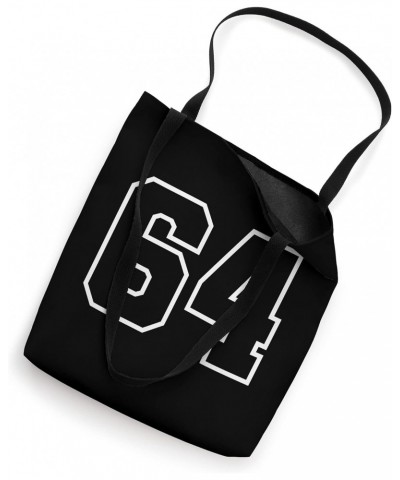 Number 64 Sports Jersey, Birthday Age Favorite Lucky Number Tote Bag $11.37 Totes