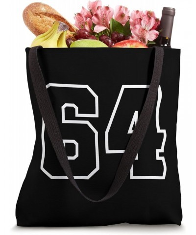 Number 64 Sports Jersey, Birthday Age Favorite Lucky Number Tote Bag $11.37 Totes