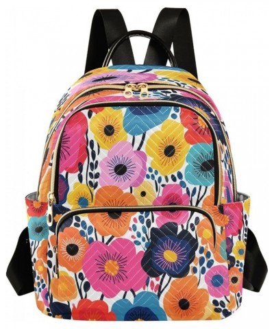 Fashion Backpack Mini Backpack Purse Casual Daily Backpack Colorful Cute Flower for Travel for College Work Small $19.75 Back...