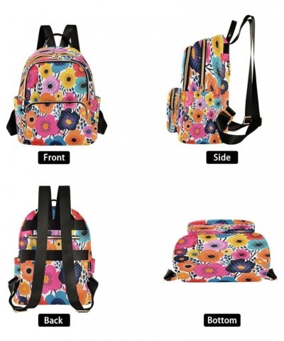 Fashion Backpack Mini Backpack Purse Casual Daily Backpack Colorful Cute Flower for Travel for College Work Small $19.75 Back...