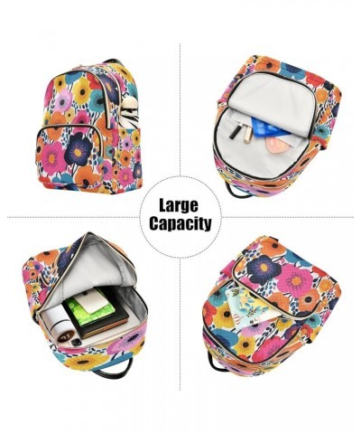 Fashion Backpack Mini Backpack Purse Casual Daily Backpack Colorful Cute Flower for Travel for College Work Small $19.75 Back...