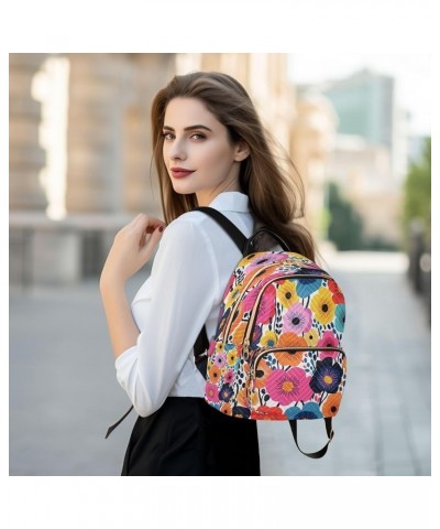 Fashion Backpack Mini Backpack Purse Casual Daily Backpack Colorful Cute Flower for Travel for College Work Small $19.75 Back...