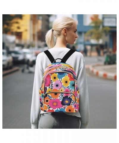 Fashion Backpack Mini Backpack Purse Casual Daily Backpack Colorful Cute Flower for Travel for College Work Small $19.75 Back...