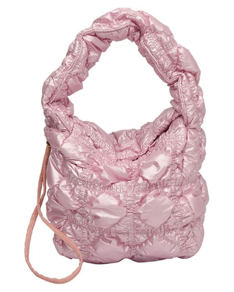 Puffy Tote Bag Quilted Puffer Bags for Women Lightweight Padded Shoulder Purse Down Dupes Purses Pink $19.71 Totes