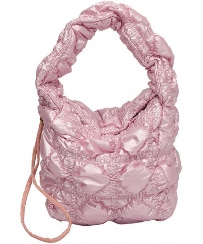 Puffy Tote Bag Quilted Puffer Bags for Women Lightweight Padded Shoulder Purse Down Dupes Purses Pink $19.71 Totes