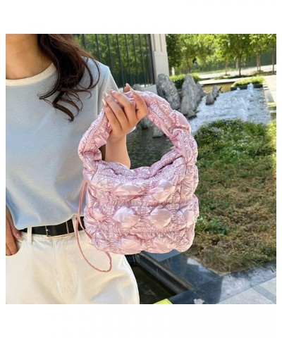 Puffy Tote Bag Quilted Puffer Bags for Women Lightweight Padded Shoulder Purse Down Dupes Purses Pink $19.71 Totes