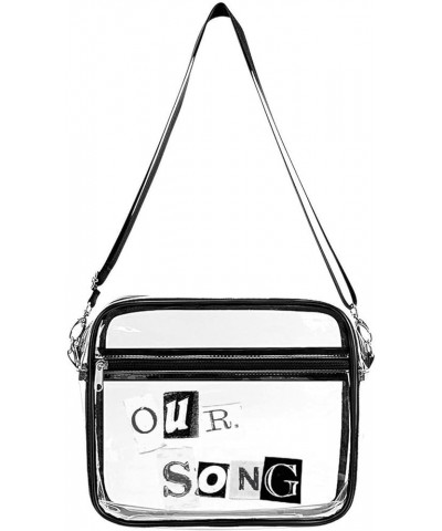 Women Men Clear Crossbody Bag Eras Clear Purse PVC Messenger Bag Stadium Approved for Concert Oursong $13.51 Satchels