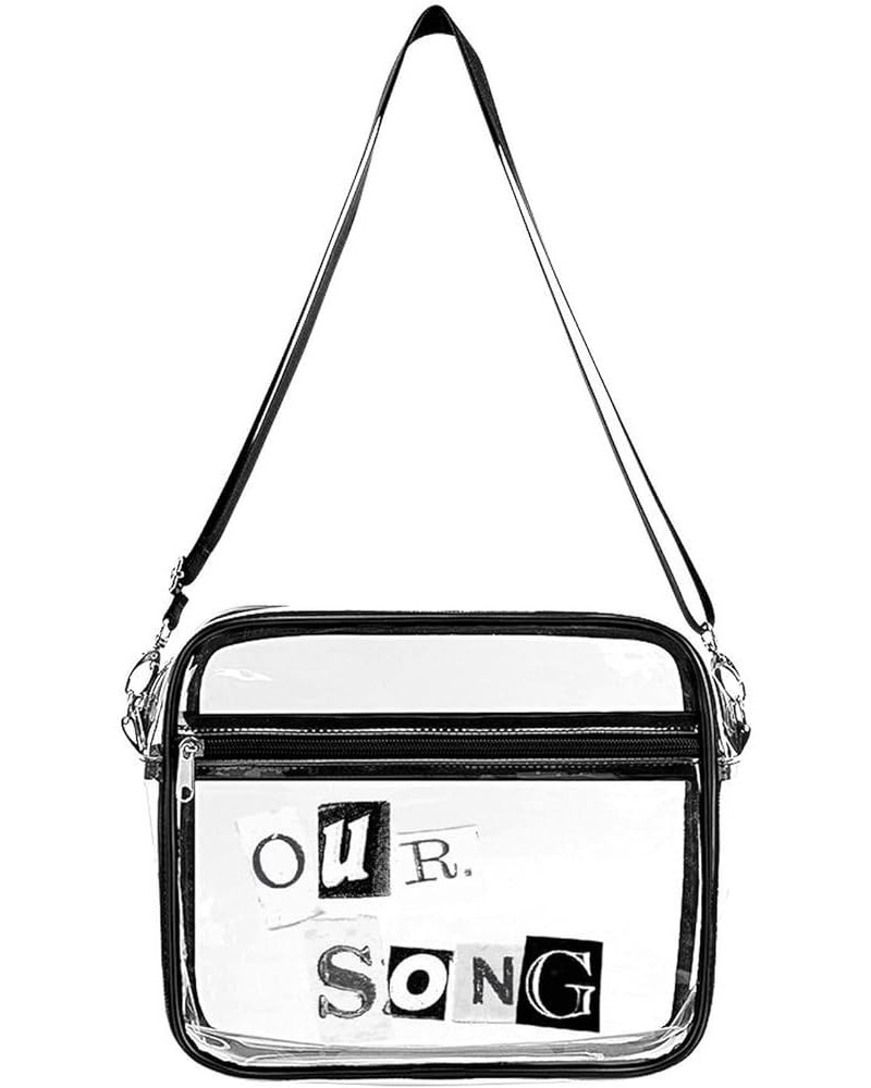 Women Men Clear Crossbody Bag Eras Clear Purse PVC Messenger Bag Stadium Approved for Concert Oursong $13.51 Satchels