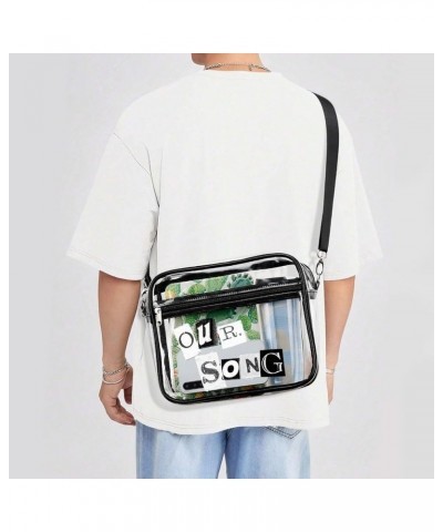 Women Men Clear Crossbody Bag Eras Clear Purse PVC Messenger Bag Stadium Approved for Concert Oursong $13.51 Satchels