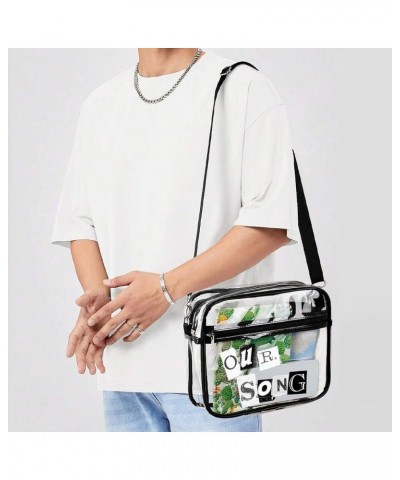 Women Men Clear Crossbody Bag Eras Clear Purse PVC Messenger Bag Stadium Approved for Concert Oursong $13.51 Satchels