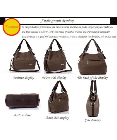 SHB200007 PU leather stitching European and American style bucket type Handbag C2 $10.34 Shoulder Bags