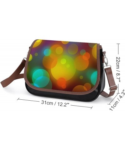 Printed Crossbody Bag Shoulder Bag PU Leather Women's Designer Satchels Stars Blue Red White Color8 $27.49 Crossbody Bags