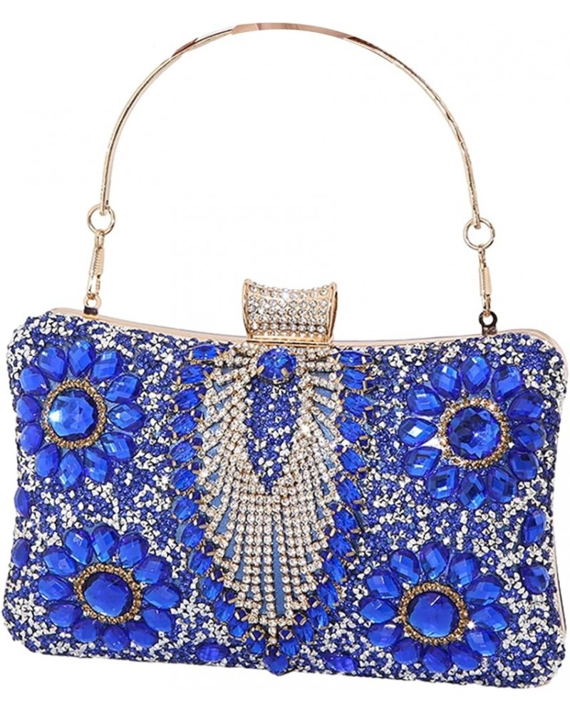 Sparkling Bag Wedding Party Formal Evening Bag For Women Girl Banquet Crossbody Shoulder Bags Cocktail Clutch Blue $12.76 Eve...