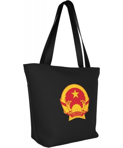 Emblem of North Vietnam Women'S Casual One Shoulder Carry Shopping Bag Large Capacity Working Storage Handbag $20.80 Shoulder...