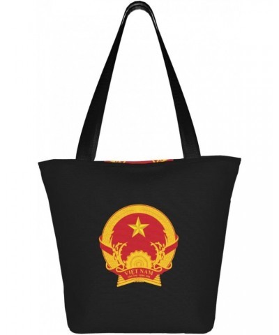 Emblem of North Vietnam Women'S Casual One Shoulder Carry Shopping Bag Large Capacity Working Storage Handbag $20.80 Shoulder...