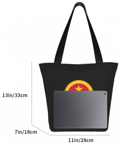 Emblem of North Vietnam Women'S Casual One Shoulder Carry Shopping Bag Large Capacity Working Storage Handbag $20.80 Shoulder...