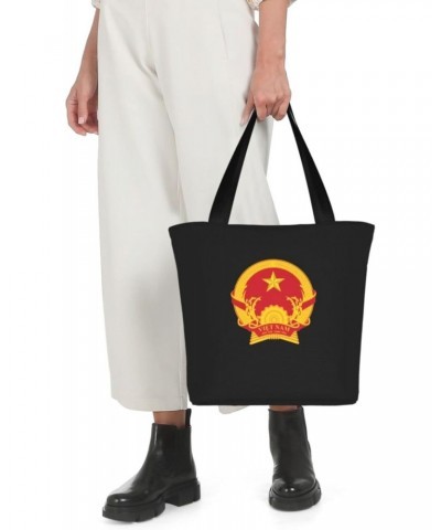 Emblem of North Vietnam Women'S Casual One Shoulder Carry Shopping Bag Large Capacity Working Storage Handbag $20.80 Shoulder...