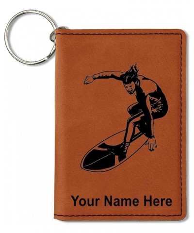 ID Holder Wallet, Surfer Man, Personalized Engraving Included (Teal) Dark Brown $11.76 Wallets