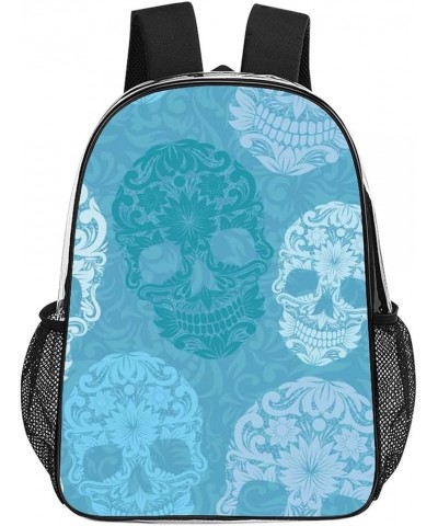 Clear Backpack - Large Clear Backpack Heavy Duty Transparent Backpack Compatible with Sugar Skulls, See Through Backpack Clea...