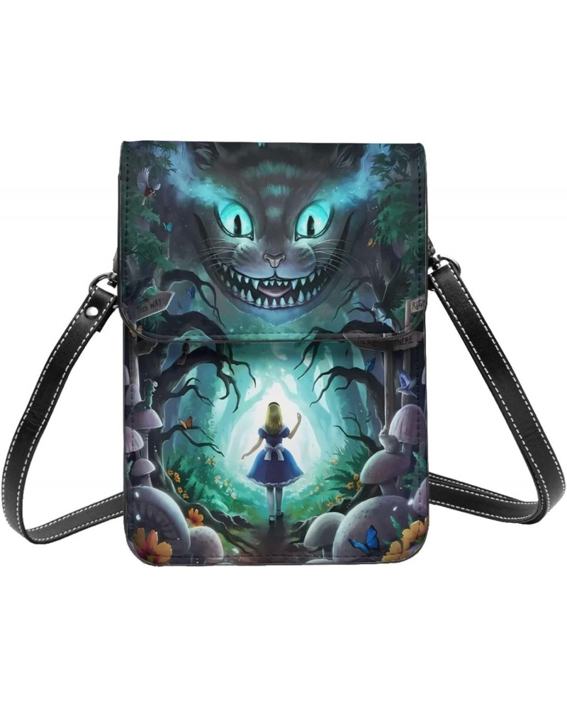 Alice Fairy Cartoon Small Crossbody Cell Phone Bag for Women's Wonderland Multifunction Shoulder Bag Cartoon Handbag Purse $1...