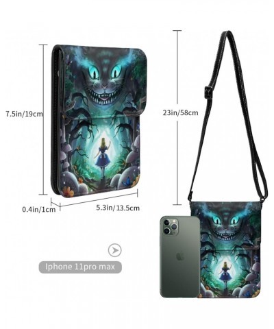 Alice Fairy Cartoon Small Crossbody Cell Phone Bag for Women's Wonderland Multifunction Shoulder Bag Cartoon Handbag Purse $1...