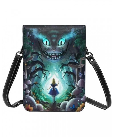 Alice Fairy Cartoon Small Crossbody Cell Phone Bag for Women's Wonderland Multifunction Shoulder Bag Cartoon Handbag Purse $1...