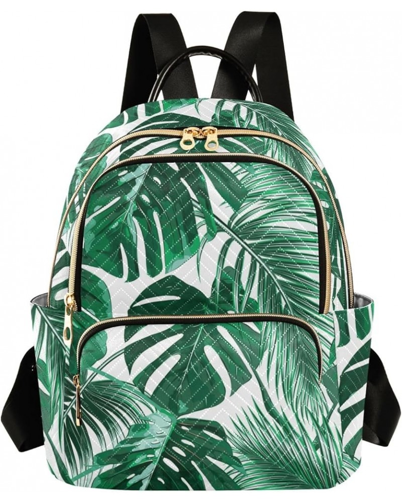 Mini Backpack Purse for Women Lightweight Girls Small Size Tropical Palm Monstera Leaf School Teens College Traveling Small $...