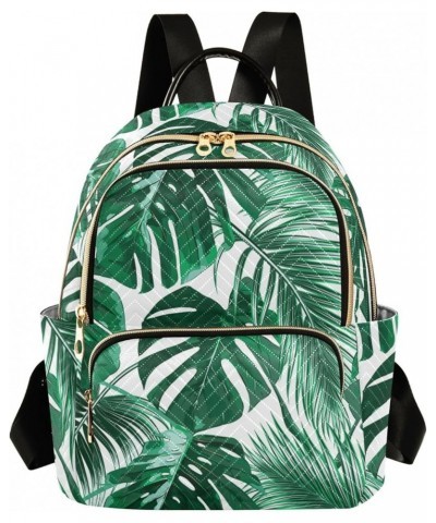 Mini Backpack Purse for Women Lightweight Girls Small Size Tropical Palm Monstera Leaf School Teens College Traveling Small $...