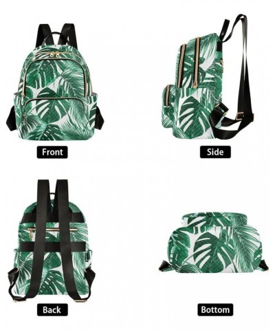 Mini Backpack Purse for Women Lightweight Girls Small Size Tropical Palm Monstera Leaf School Teens College Traveling Small $...