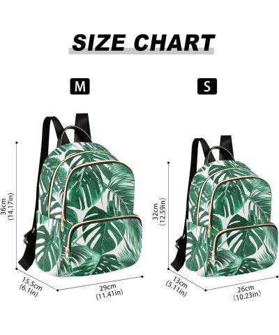 Mini Backpack Purse for Women Lightweight Girls Small Size Tropical Palm Monstera Leaf School Teens College Traveling Small $...