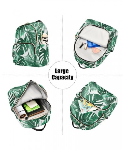 Mini Backpack Purse for Women Lightweight Girls Small Size Tropical Palm Monstera Leaf School Teens College Traveling Small $...