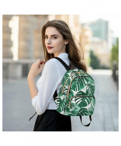 Mini Backpack Purse for Women Lightweight Girls Small Size Tropical Palm Monstera Leaf School Teens College Traveling Small $...