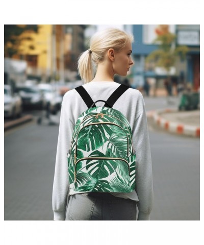 Mini Backpack Purse for Women Lightweight Girls Small Size Tropical Palm Monstera Leaf School Teens College Traveling Small $...