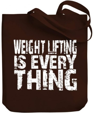 Weight Lifting is everything Canvas Tote Bag 10.5" x 16" x 4 $21.19 Totes