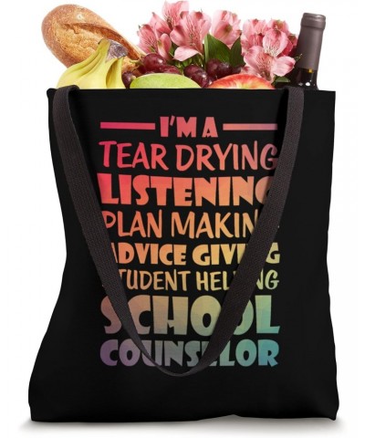 Supportive School Counselor Tear Drying Help All Students Tote Bag $9.68 Totes