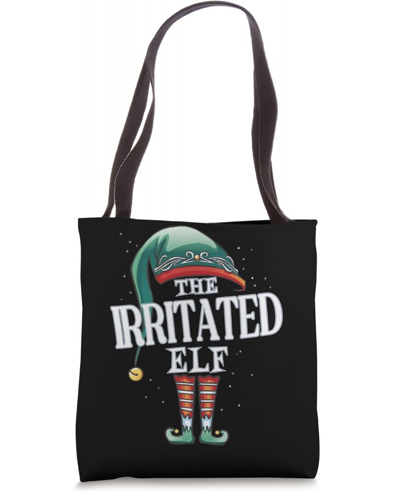 Irritated Elf Christmas Group Xmas Pajama Party Tote Bag $14.63 Totes