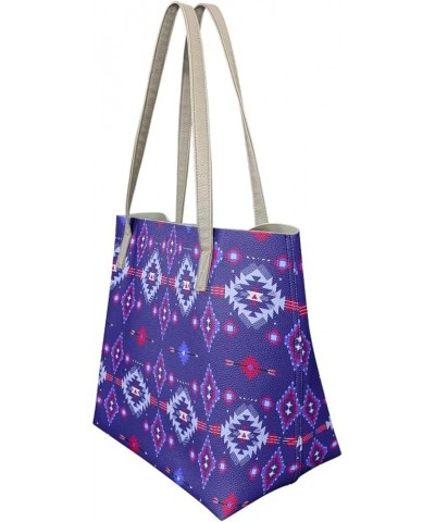 Big Capacity Leather Tote Bag for Women Top Handle Purse Bucket Handbag Aztec Tribal Print $25.00 Totes