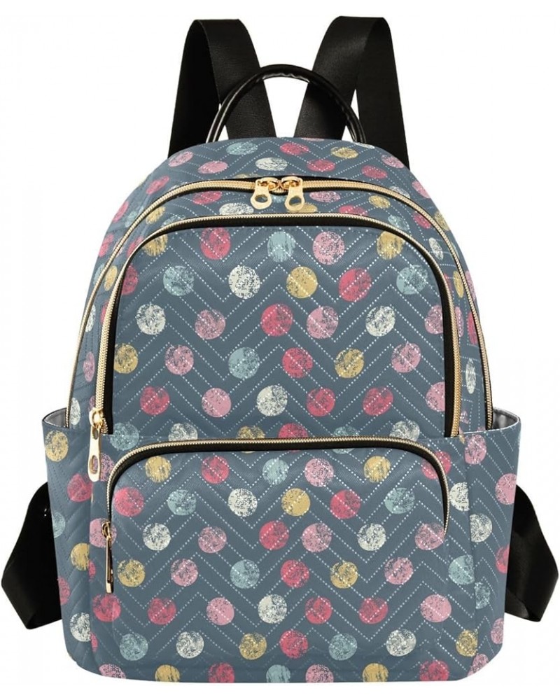 Polka Dot Casual Fashion Polyester Travel Rucksack Shoulder Bag Color Medium $17.39 Backpacks