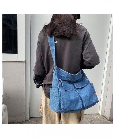 Denim Hobo Crossbody Bag for Women Large Shoulder Handbag Messenger Bag Retro Tote Bag for Casual Work Travel C-light Blue $1...