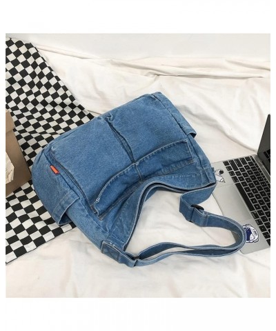 Denim Hobo Crossbody Bag for Women Large Shoulder Handbag Messenger Bag Retro Tote Bag for Casual Work Travel C-light Blue $1...