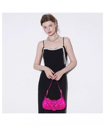 Shoulder Bag for Women - Y2K Purse Corssbody Handbag, Punk Style Designer Bag PU Leather Zipper Close Bag 2-pink $11.25 Shoul...