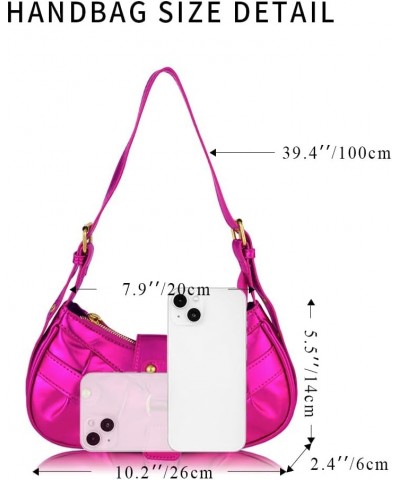 Shoulder Bag for Women - Y2K Purse Corssbody Handbag, Punk Style Designer Bag PU Leather Zipper Close Bag 2-pink $11.25 Shoul...