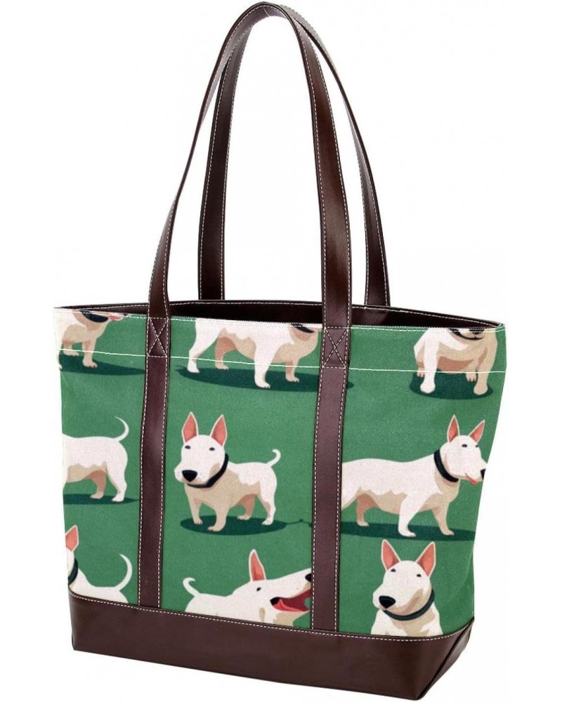 The Tote Bag For Women,Tote Bag With Zipper,Canvas Tote Bag,Cartoon Green Bulldog Handbags $19.62 Totes