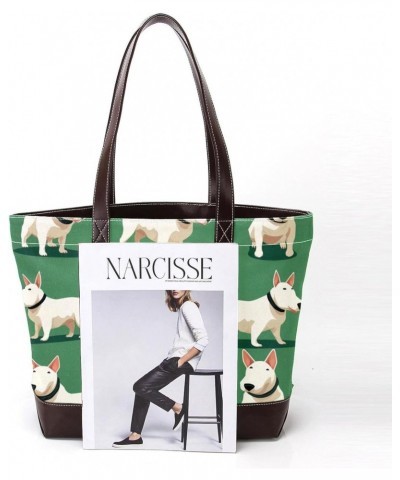 The Tote Bag For Women,Tote Bag With Zipper,Canvas Tote Bag,Cartoon Green Bulldog Handbags $19.62 Totes