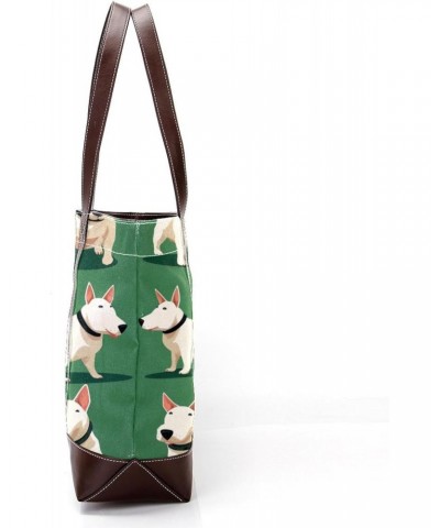 The Tote Bag For Women,Tote Bag With Zipper,Canvas Tote Bag,Cartoon Green Bulldog Handbags $19.62 Totes