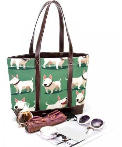 The Tote Bag For Women,Tote Bag With Zipper,Canvas Tote Bag,Cartoon Green Bulldog Handbags $19.62 Totes