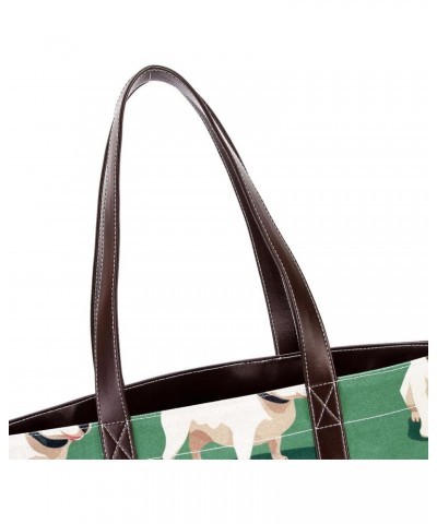 The Tote Bag For Women,Tote Bag With Zipper,Canvas Tote Bag,Cartoon Green Bulldog Handbags $19.62 Totes