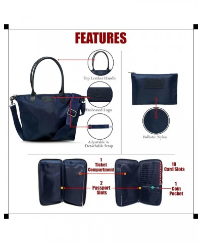 Ballistic Nylon Medium Size Women's/Ladies Handbag, Cosmetic Pouch & Travel Wallet Blue $30.10 Clutches