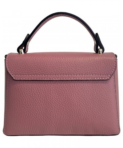 Women's Real Leather Shoulder Bag with Bee Closure 20 x 7 x 14 cm Winter Rose $90.30 Shoulder Bags