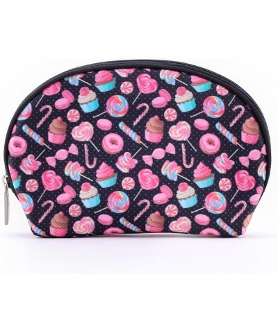 Womens Light Tan Lollipop Candy Macaroon Cupcake Donut Accessory Pouch One Size Black $10.70 Clutches